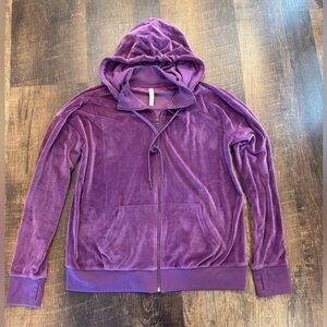 Lularoe cozy Lavender velour Zip-Up Hoodie